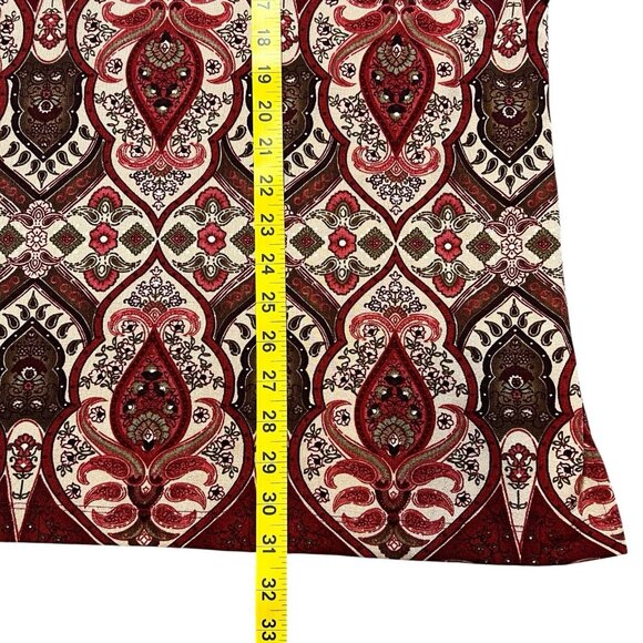 Maggie Barnes Women’s Top Plus Size 3X Red Stretch Short Sleeves - Picture 4 of 9